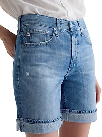 Mid-Rise Denim Bermuda Short