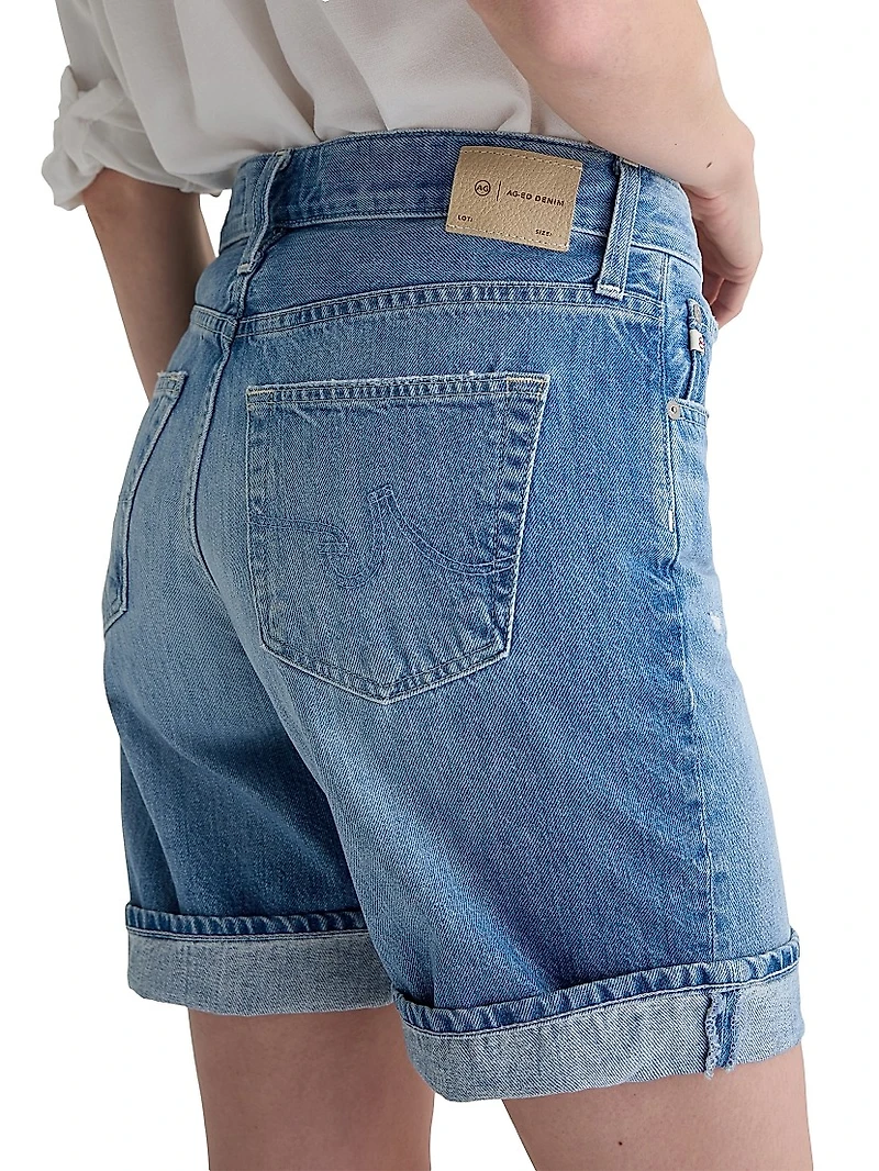 Mid-Rise Denim Bermuda Short
