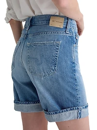 Mid-Rise Denim Bermuda Short