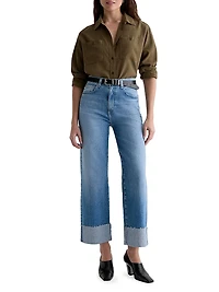 Kora Ankle High-Rise Wide Jeans