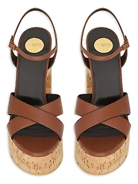 Bianca Platform Sandals Smooth Leather
