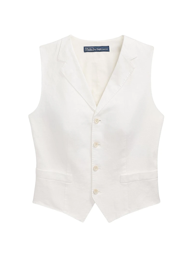 Tailored Linen-Cotton Vest
