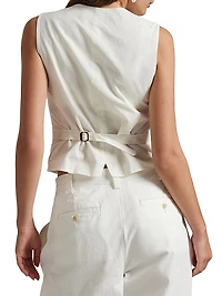 Tailored Linen-Cotton Vest