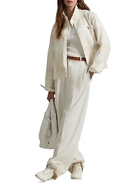 Patchwork Mock Turtleneck Jacket