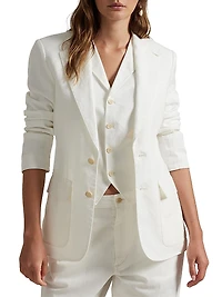 Linen Single-Breasted Blazer