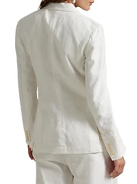 Linen Single-Breasted Blazer