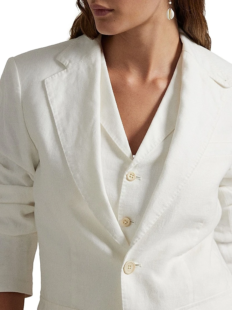 Linen Single-Breasted Blazer