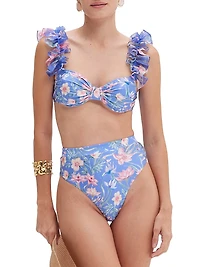 Amaryllis Flutter Bikini Top