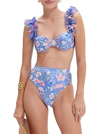 Amaryllis Flutter Bikini Top