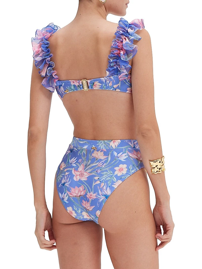 Amaryllis Flutter Bikini Top