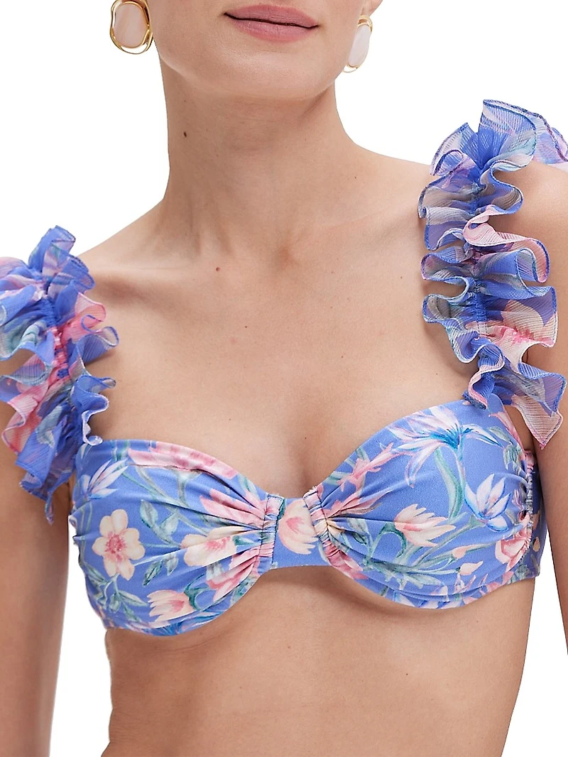 Amaryllis Flutter Bikini Top