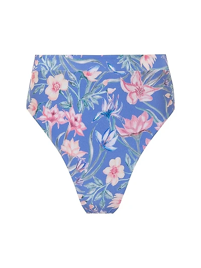 Amaryllis Floral High-Waist Bikini Bottom