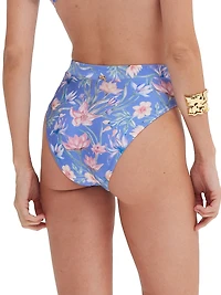 Amaryllis Floral High-Waist Bikini Bottom