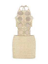 Crocheted Cut-Out Minidress