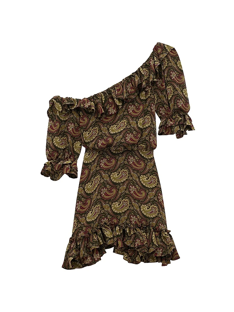 Ruffled Dress Paisley Muslin