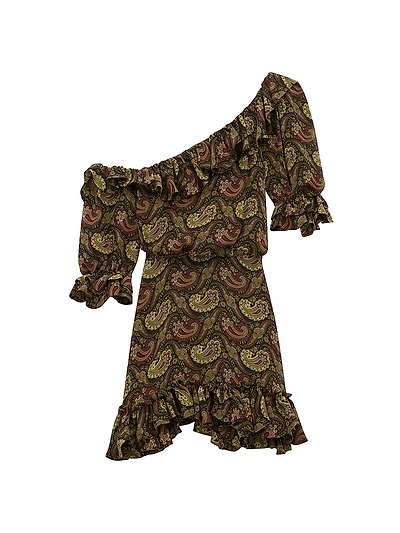 Ruffled Dress Paisley Muslin