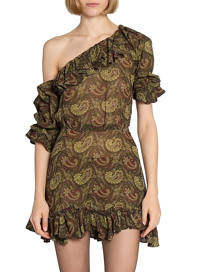 Ruffled Dress Paisley Muslin