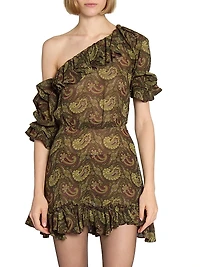 Ruffled Dress Paisley Muslin