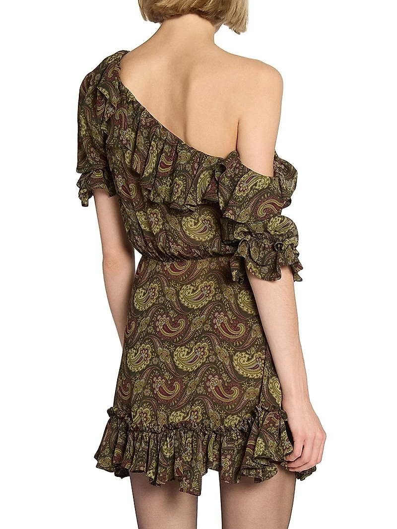 Ruffled Dress Paisley Muslin