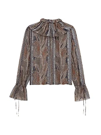 Blouse Paisley Silk Georgette