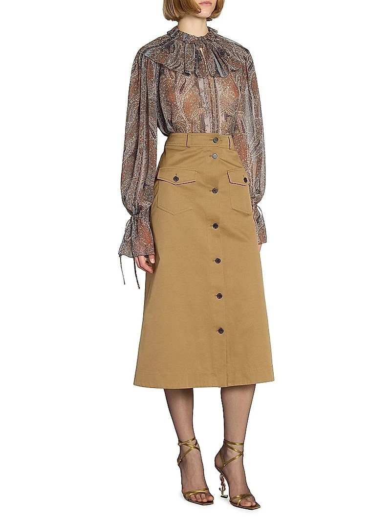 Blouse Paisley Silk Georgette