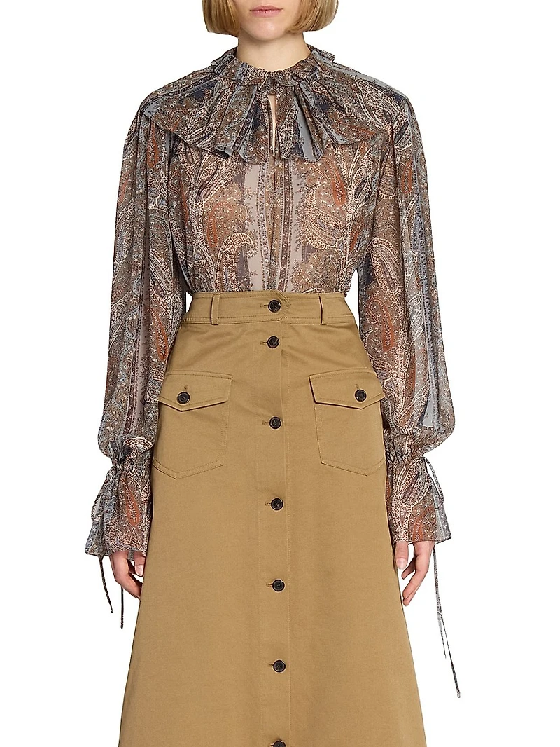 Blouse Paisley Silk Georgette