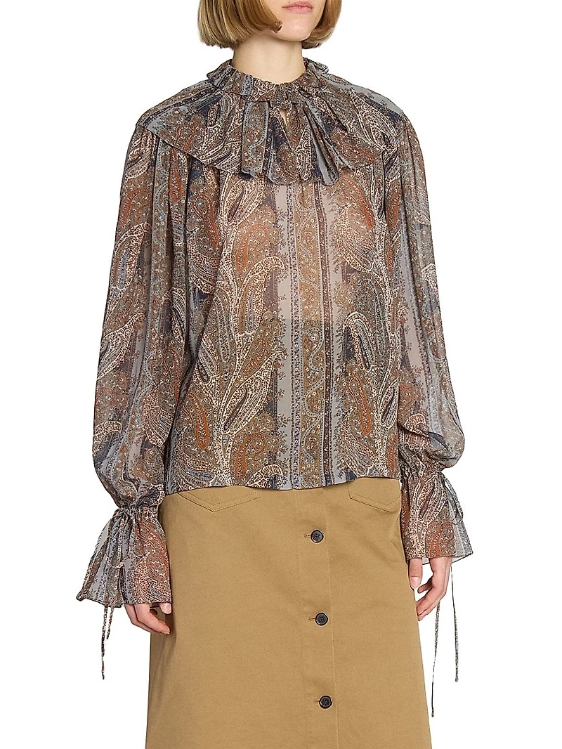 Blouse Paisley Silk Georgette