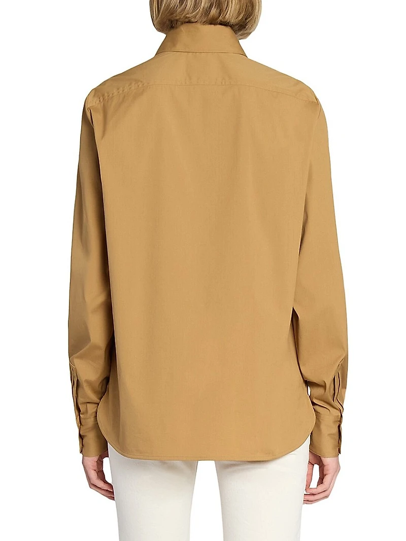 Gathered Blouse Cotton Sateen