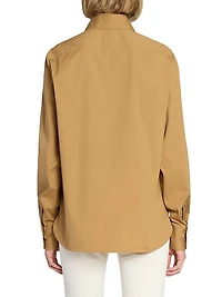 Gathered Blouse Cotton Sateen