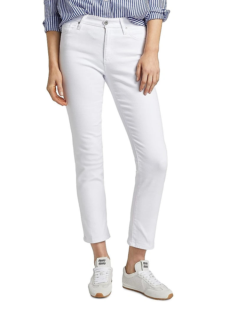 Mari Mid-Rise Slim-Straight Jeans