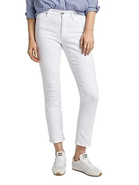 Mari Mid-Rise Slim-Straight Jeans