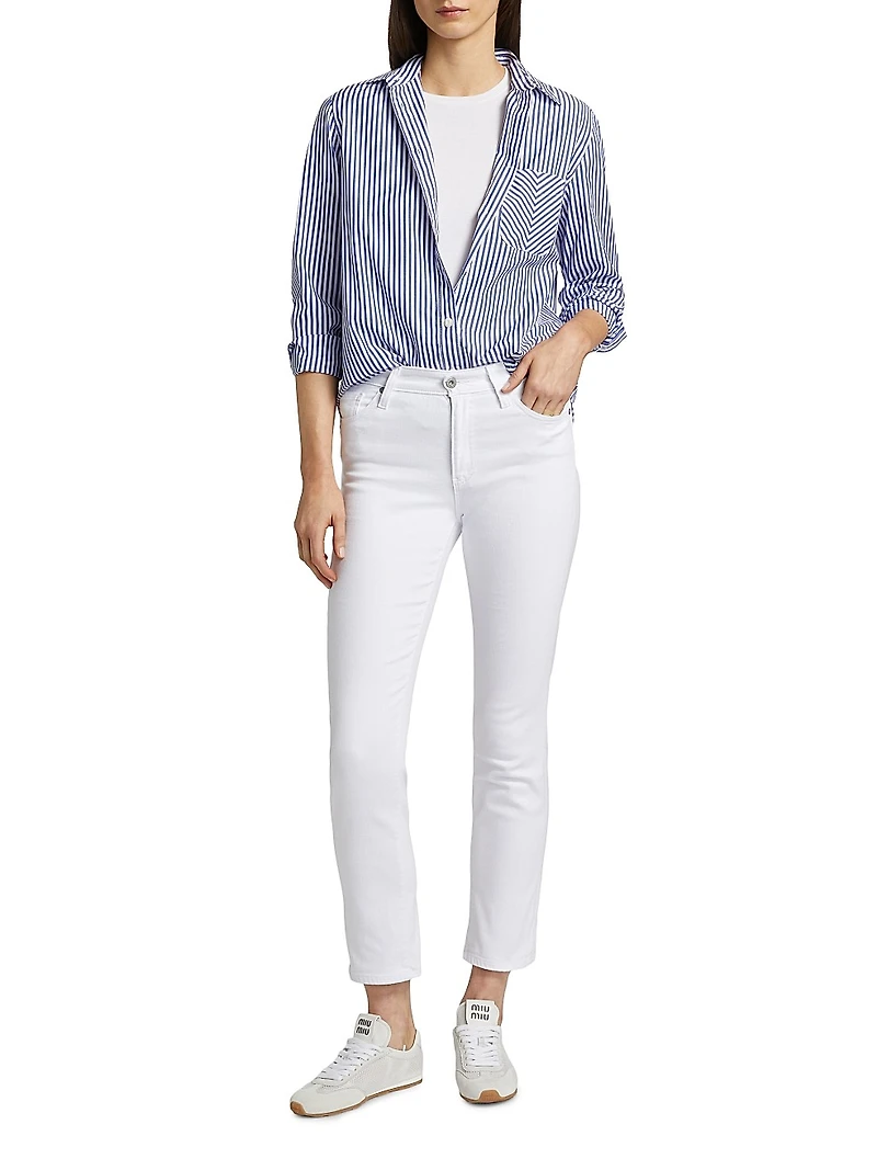 Mari Mid-Rise Slim-Straight Jeans