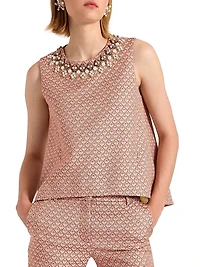 La Scala Top Embroidered