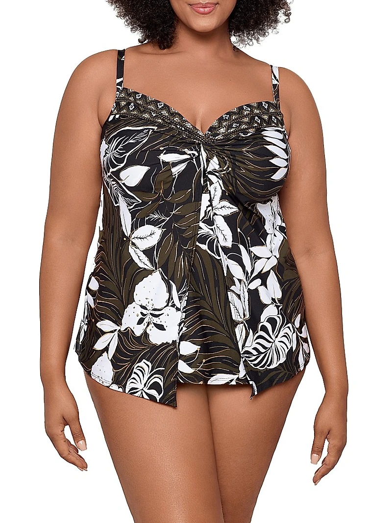 Plus Elle Dorado Love Knot Tankini Top