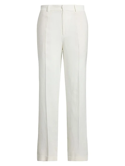 Relaxed Linen Straight-Leg Pants