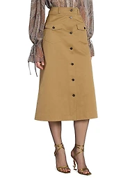 Midi Skirt Cotton Serge