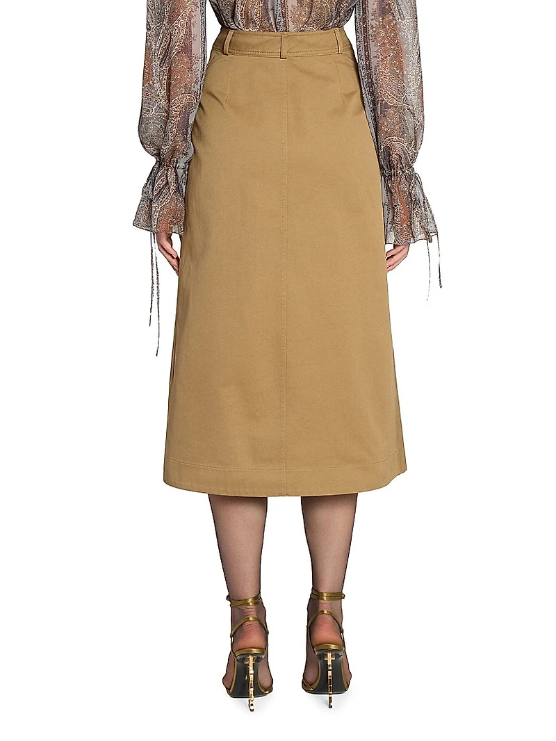 Midi Skirt Cotton Serge