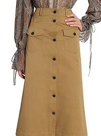 Midi Skirt Cotton Serge