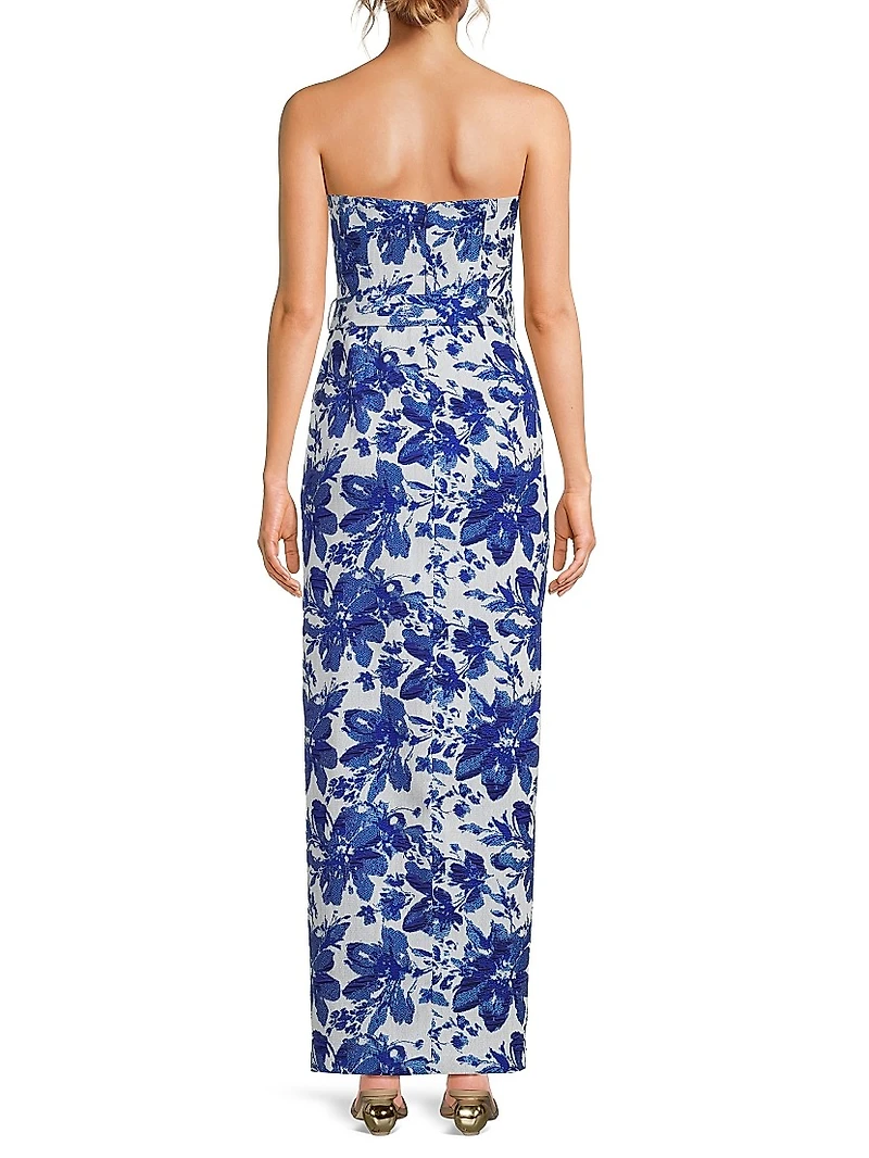 Floral Bandeau Maxi Dress