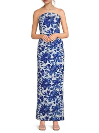 Floral Bandeau Maxi Dress