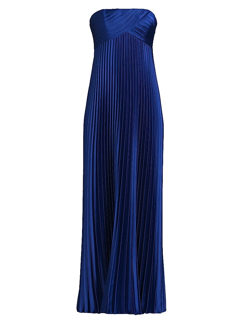 Charmeuse Pleated Gown