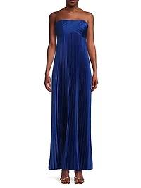 Charmeuse Pleated Gown