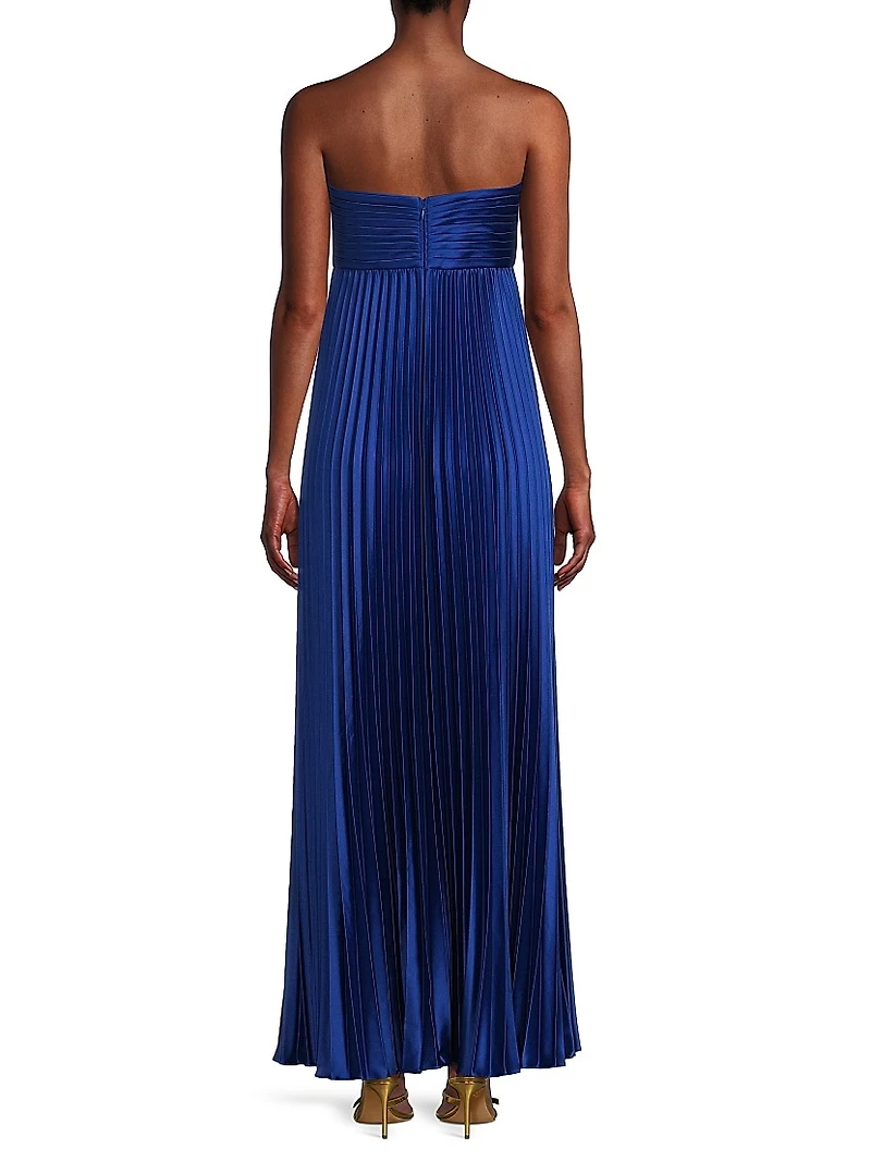 Charmeuse Pleated Gown