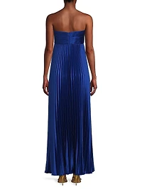 Charmeuse Pleated Gown