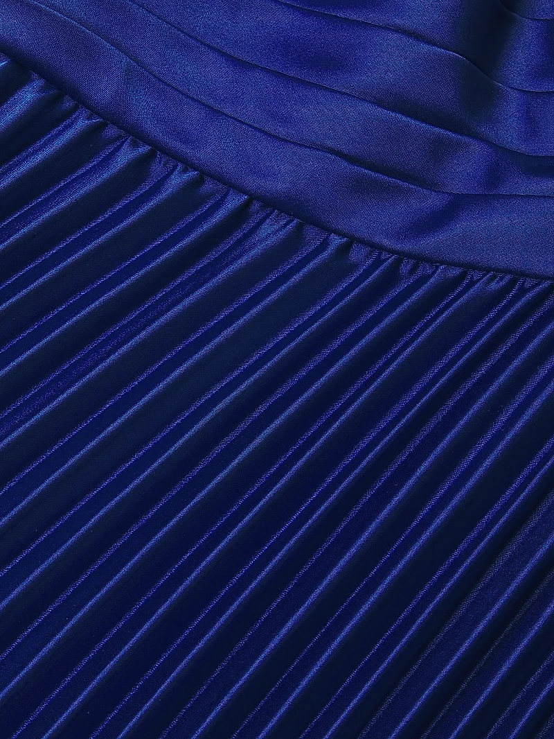 Charmeuse Pleated Gown