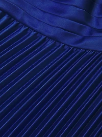 Charmeuse Pleated Gown