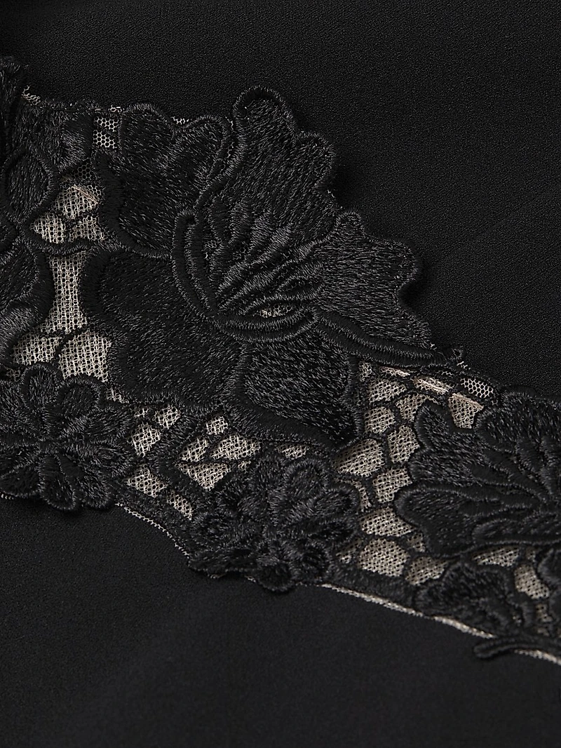 Crepe Off-The-Shoulder Midi-Dress