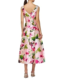 Kristen Floral Pleated Midi-Dress