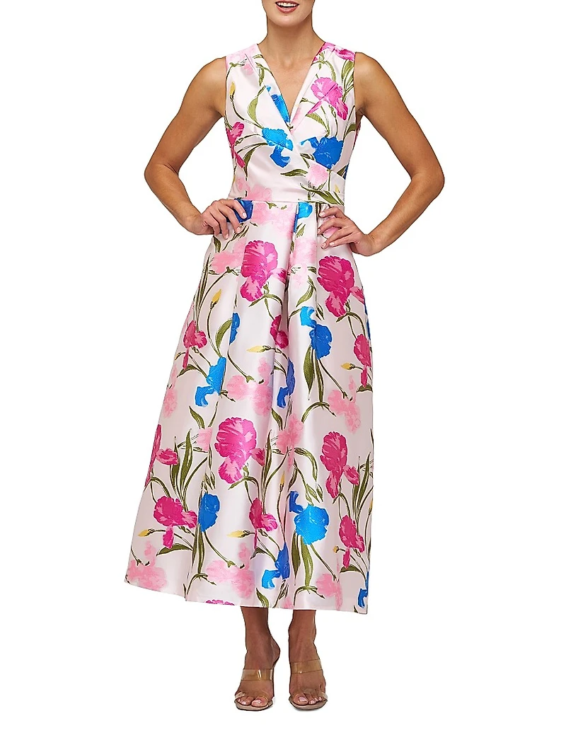 Payton Jacquard Tea-Length Dress