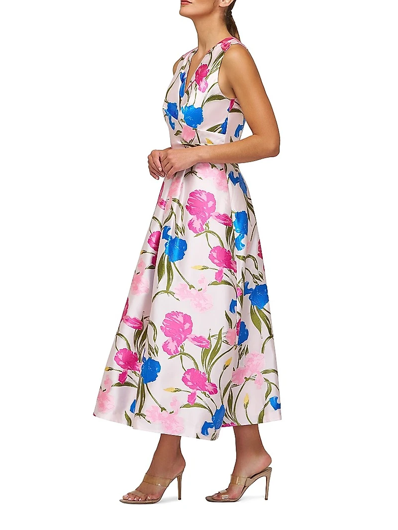 Payton Jacquard Tea-Length Dress